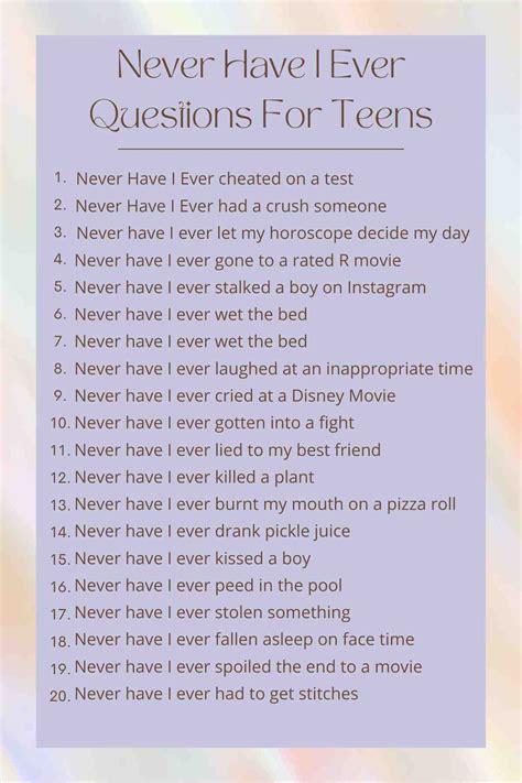 never have i ever game|100 Never Have I Ever Questions for teenagers.